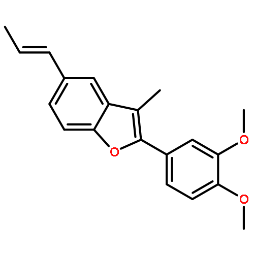 (E)-2-(3,4-dimethoxyphenyl)-3-methyl-5-(prop-1-enyl)benzo[b]furan