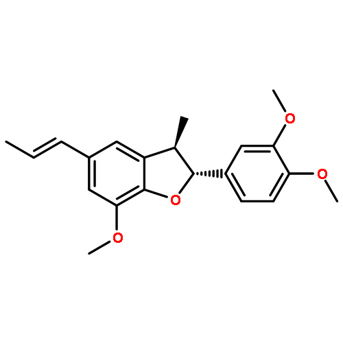 Benzofuran,2-(3,4-dimethoxyphenyl)-2,3-dihydro-7-methoxy-3-methyl-5-(1E)-1-propen-1-yl-,(2R,3R)-