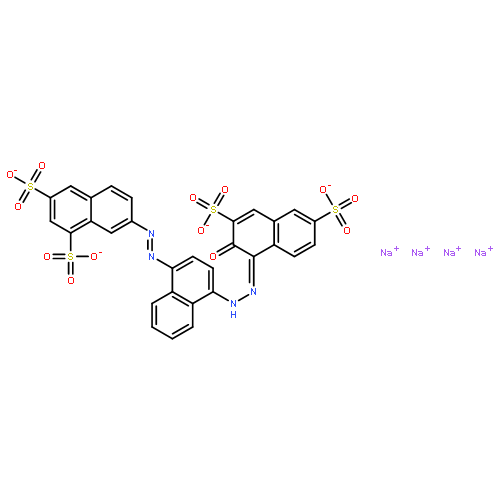 TETRASODIUM;4-[[4-[(6,8-DISULFONATONAPHTHALEN-2-YL)DIAZENYL]NAPHTHALEN-1-YL]HYDRAZINYLIDENE]-3-OXONAPHTHALENE-2,7-DISULFONATE