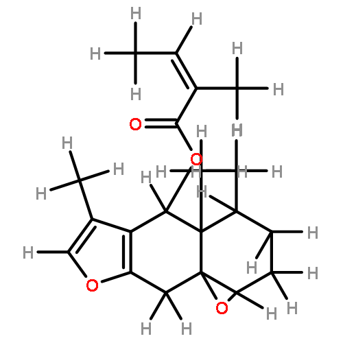 1alpha, 10alpha-Epoxide, 6-angeloyl-6beta-Furanoeremophil-1(10)-en-6-ol