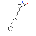 5-((3aS)-2-oxo-(3ar,6ac)-hexahydro-thieno[3,4-d]imidazol-4t-yl)-pentanoic acid 4-hydroxy-phenethylamide