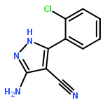 1H-Pyrazole-4-carbonitrile, 3-amino-5-(2-chlorophenyl)-