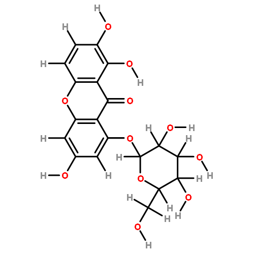 8-O-beta-D-Glucopyranoside-1,2,6,8-Tetrahydroxyxanthone