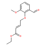 2-Butenoic acid, 4-(2-formyl-6-methoxyphenoxy)-, ethyl ester, (2E)-