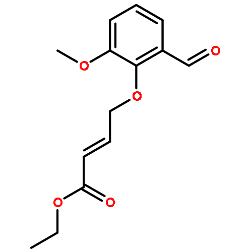 2-Butenoic acid, 4-(2-formyl-6-methoxyphenoxy)-, ethyl ester, (2E)-