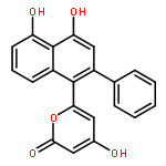 2H-Pyran-2-one, 6-(4,5-dihydroxy-2-phenyl-1-naphthalenyl)-4-hydroxy-