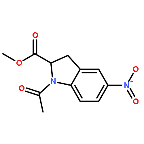 1H-Indole-2-carboxylic acid, 1-acetyl-2,3-dihydro-5-nitro-, methyl ester