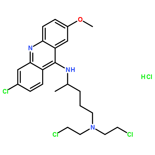 1,4-Pentanediamine,N1,N1-bis(2-chloroethyl)-N4-(6-chloro-2-methoxy-9-acridinyl)-, hydrochloride(1:2)