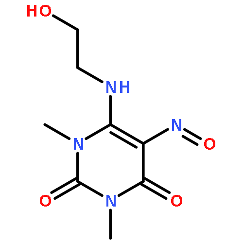 2,4(1H,3H)-Pyrimidinedione,6-[(2-hydroxyethyl)amino]-1,3-dimethyl-5-nitroso-