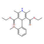 <br>3,5-diethyl 4-(2-methoxyphenyl)-2,6-dimethyl-1,4-dihydropyridine-3,5-dicarb oxylate