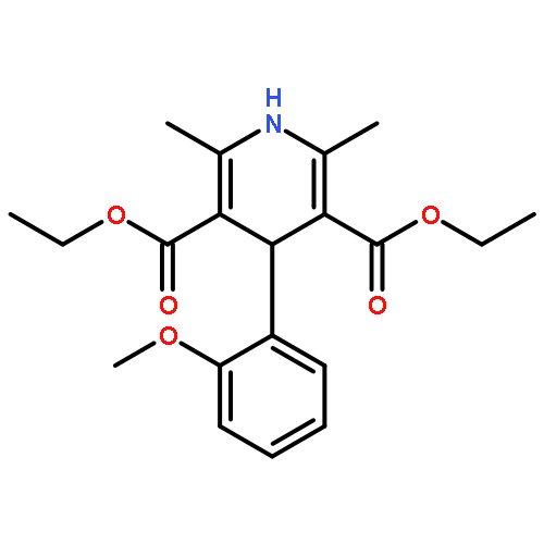 <br>3,5-diethyl 4-(2-methoxyphenyl)-2,6-dimethyl-1,4-dihydropyridine-3,5-dicarb oxylate