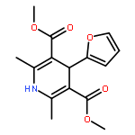 <br>3,5-dimethyl 4-(furan-2-yl)-2,6-dimethyl-1,4-dihydropyridine-3,5-dicarboxyl ate