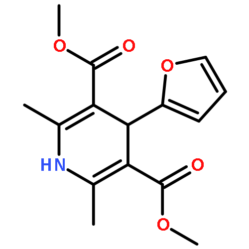 <br>3,5-dimethyl 4-(furan-2-yl)-2,6-dimethyl-1,4-dihydropyridine-3,5-dicarboxyl ate