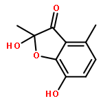 3(2H)-Benzofuranone, 2,7-dihydroxy-2,4-dimethyl-, (-)-