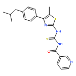 <br>1-[4-(4-Isobutyl-phenyl)-5-methyl-thiazol-2-yl]-3-(pyridine-3-carbonyl)-thi ourea