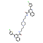 <br>N,N'-(piperazine-1,4-diyldipropane-3,1-diyl)bis[2-(5-chlorothiophen-2-yl)qu inoline-4-carboxamide]