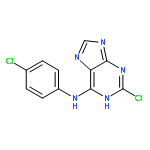 1H-Purin-6-amine, 2-chloro-N-(4-chlorophenyl)-