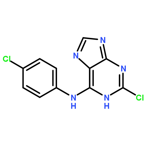 1H-Purin-6-amine, 2-chloro-N-(4-chlorophenyl)-