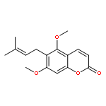 5,7-dimethoxy-6-(3-methylbut-2-en-1-yl)-2H-chromen-2-one