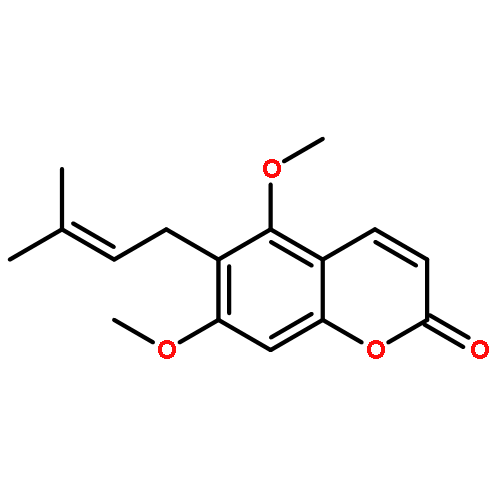 5,7-dimethoxy-6-(3-methylbut-2-en-1-yl)-2H-chromen-2-one