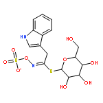 1-S-[(1E)-2-(1H-indol-3-yl)-N-(sulfonatooxy)ethanimidoyl]-1-thio-beta-D-glucopyranose