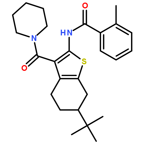 N-[6-tert-butyl-3-(piperidin-1-ylcarbonyl)-4,5,6,7-tetrahydro-1-benzothiophen-2-yl]-2-methylbenzamide