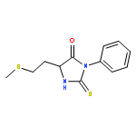 4-Imidazolidinone,5-[2-(methylthio)ethyl]-3-phenyl-2-thioxo-