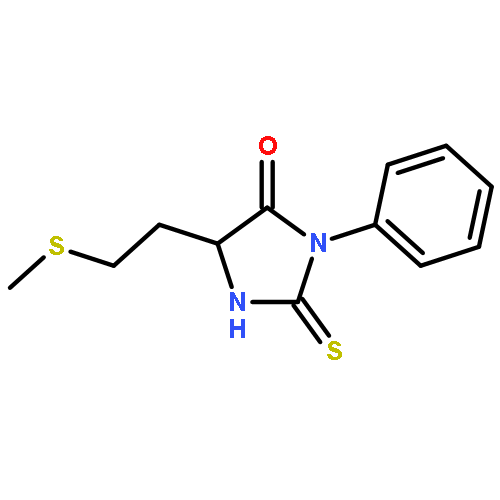 4-Imidazolidinone,5-[2-(methylthio)ethyl]-3-phenyl-2-thioxo-