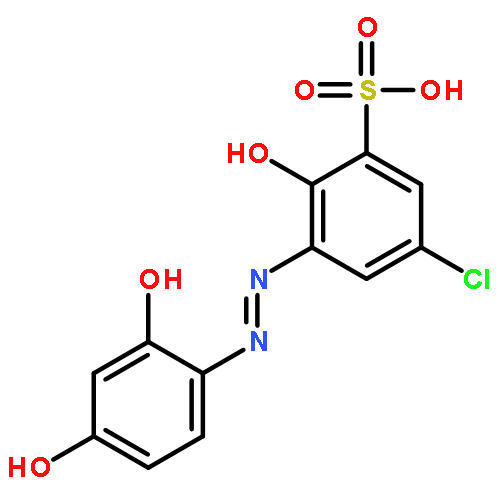 Benzenesulfonic acid,5-chloro-3-[2-(2,4-dihydroxyphenyl)diazenyl]-2-hydroxy-