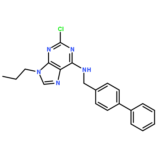 9H-PURIN-6-AMINE, N-([1,1'-BIPHENYL]-4-YLMETHYL)-2-CHLORO-9-PROPYL-