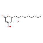 2H-PYRAN-2-ONE, 4-HYDROXY-6-(2-OXONONYL)-