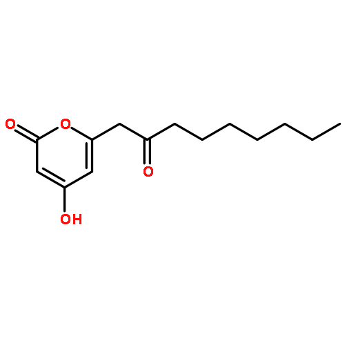 2H-PYRAN-2-ONE, 4-HYDROXY-6-(2-OXONONYL)-