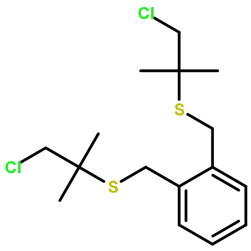 BENZENE, 1,2-BIS[[(2-CHLORO-1,1-DIMETHYLETHYL)THIO]METHYL]-