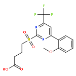 <br>4-((4-(2-Methoxyphenyl)-6-(trifluoromethyl)pyrimidin-2-yl)sulfonyl)butanoic  acid