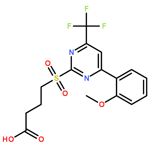 <br>4-((4-(2-Methoxyphenyl)-6-(trifluoromethyl)pyrimidin-2-yl)sulfonyl)butanoic  acid