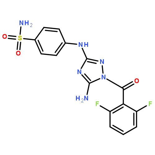 4-((5-Amino-1-(2,6-difluorobenzoyl)-1H-1,2,4-triazol-3-yl)amino)benzenesulfonamide