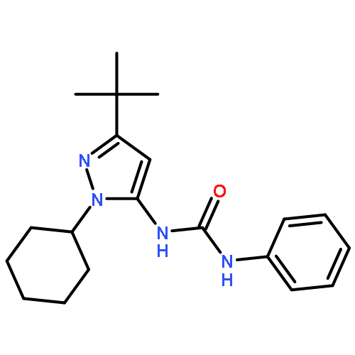 UREA, N-[1-CYCLOHEXYL-3-(1,1-DIMETHYLETHYL)-1H-PYRAZOL-5-YL]-N'-PHENYL-