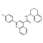 <br>2-(4-methylphenyl)-N-(1,2,3,4-tetrahydro-1-naphthalenyl)-4-quinolinecarboxa mide