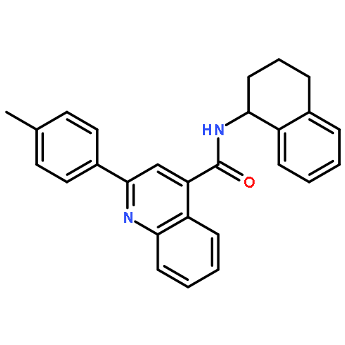 <br>2-(4-methylphenyl)-N-(1,2,3,4-tetrahydro-1-naphthalenyl)-4-quinolinecarboxa mide