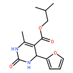 5-Pyrimidinecarboxylicacid, 4-(2-furanyl)-1,2,3,4-tetrahydro-6-methyl-2-oxo-, 2-methylpropyl ester