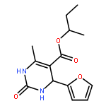 5-Pyrimidinecarboxylicacid, 4-(2-furanyl)-1,2,3,4-tetrahydro-6-methyl-2-oxo-, 1-methylpropyl ester