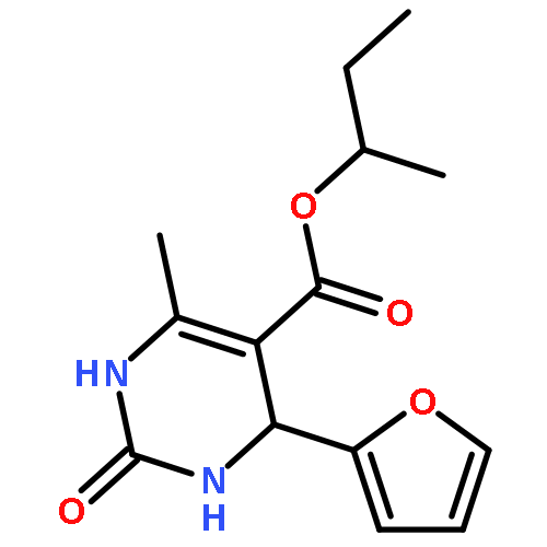 5-Pyrimidinecarboxylicacid, 4-(2-furanyl)-1,2,3,4-tetrahydro-6-methyl-2-oxo-, 1-methylpropyl ester