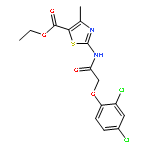 <br>ethyl 2-{[(2,4-dichlorophenoxy)acetyl]amino}-4-methyl-1,3-thiazole-5-carbox ylate