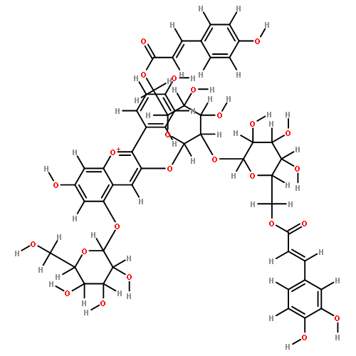 pelargonidin 3-O-[6-O-(E)-p-coumaroyl-2-O-(6-(E)-caffeoyl-beta-D-glucopyranosyl)-beta-D-glucopyranoside]-5-O-beta-D-glucopyranoside