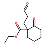 Cyclohexanecarboxylic acid, 2-oxo-1-(3-oxopropyl)-, ethyl ester