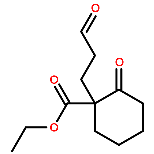 Cyclohexanecarboxylic acid, 2-oxo-1-(3-oxopropyl)-, ethyl ester