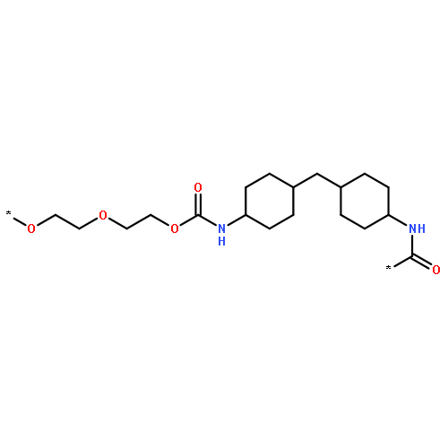 Poly(oxy-1,2-ethanediyloxy-1,2-ethanediyloxycarbonylimino-1,4-cyclohe
xanediylmethylene-1,4-cyclohexanediyliminocarbonyl)