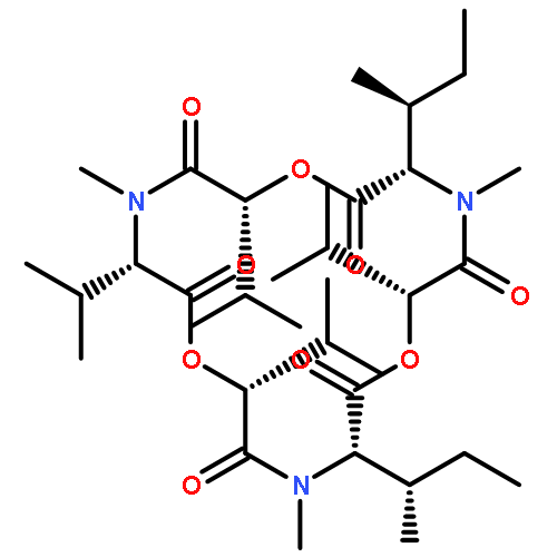 Cyclo[(2R)-2-hydroxy-3-methylbutanoyl-N-methyl-L-isoleucyl-(2R)-2-hydroxy-3-methylbutanoyl-N-methyl-L-isoleucyl-(2R)-2-hydroxy-3-methylbutanoyl-N-methyl-L-valyl]