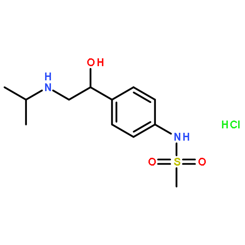 N-{4-[(1S)-1-hydroxy-2-(propan-2-ylamino)ethyl]phenyl}methanesulfonamide hydrochloride (1:1)