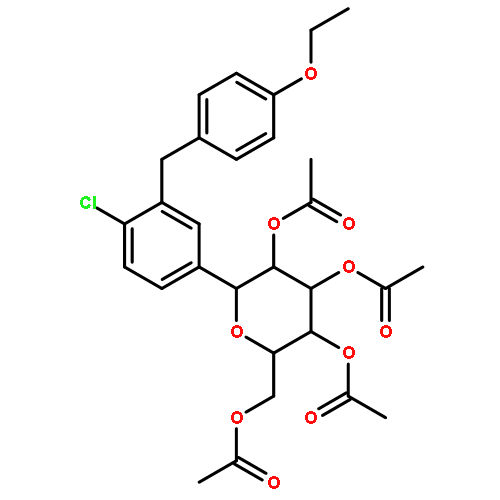 (3R,4R,5R,6S)-2-(acetoxyMethyl)-6-(4-chloro-3-(4-ethoxybenzyl)phenyl)tetrahydro-2H-pyran-3,4,5-triyl triacetate